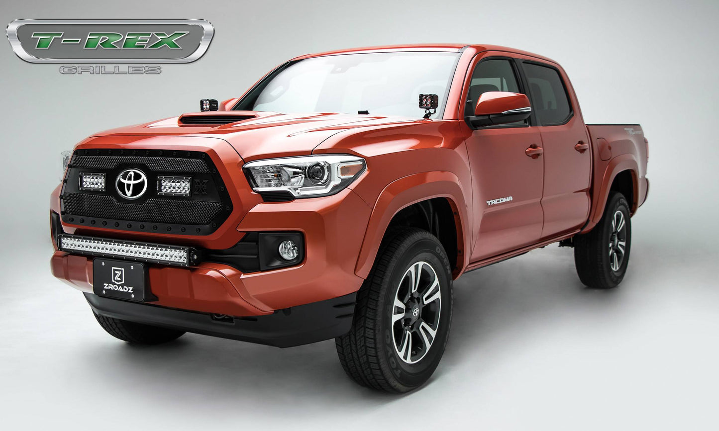 T-REX Grilles 6319511-BR Black Mild Steel Small Mesh Grille Fits 2018-2023 Toyota Tacoma