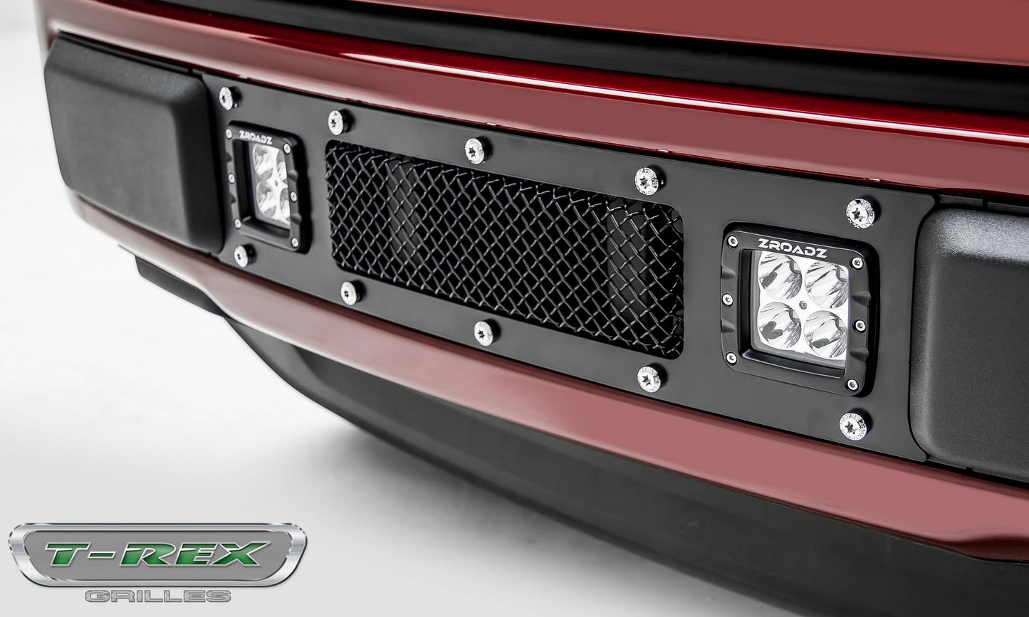 T-REX Grilles 6325791 Black Mild Steel Small Mesh Bumper Grille Fits 2018-2020 Ford F-150 Limited F-150 Lariat