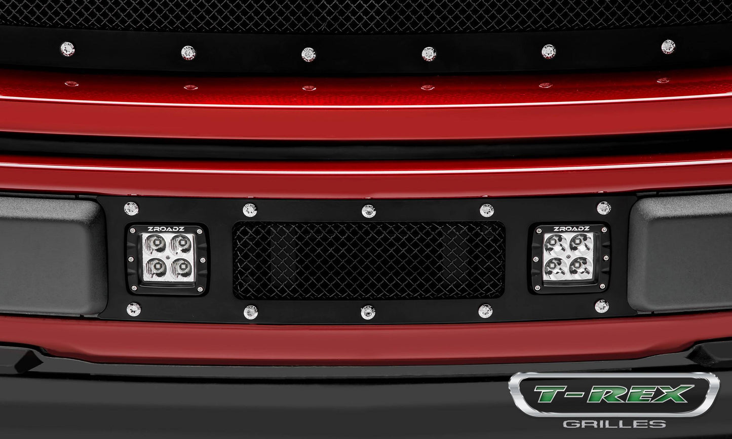 T-REX Grilles 6325791 Black Mild Steel Small Mesh Bumper Grille Fits 2018-2020 Ford F-150 Limited F-150 Lariat