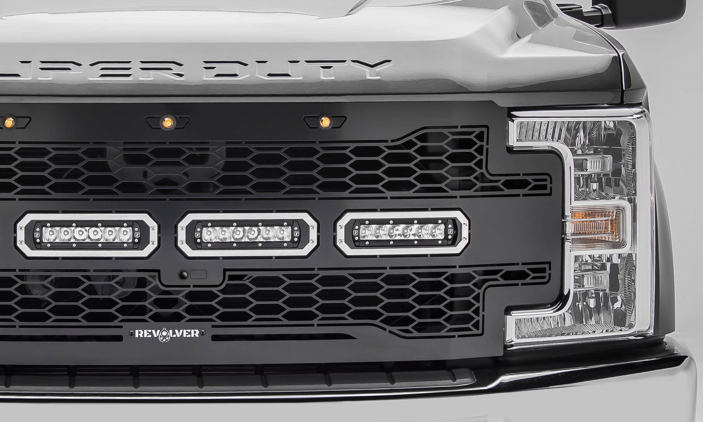 T-REX Grilles 6515631 Black Mild Steel Laser Cut Pattern Grille Fits 2017-2019 Ford F-250 F-350 F-450 F-550