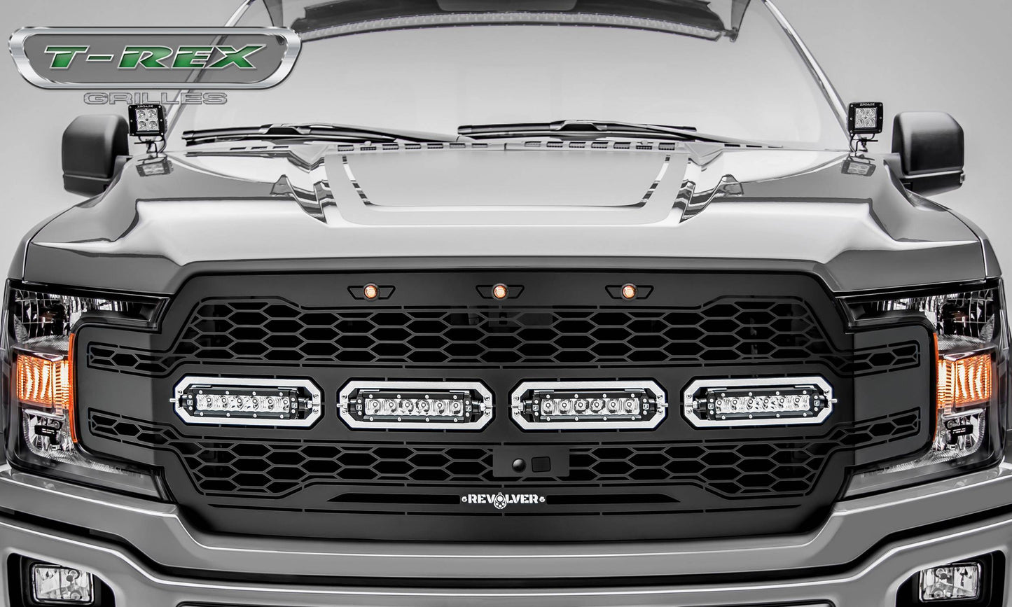 T-REX Grilles 6515791 Black Mild Steel Laser Cut Pattern Grille Fits 2018-2020 Ford F-150