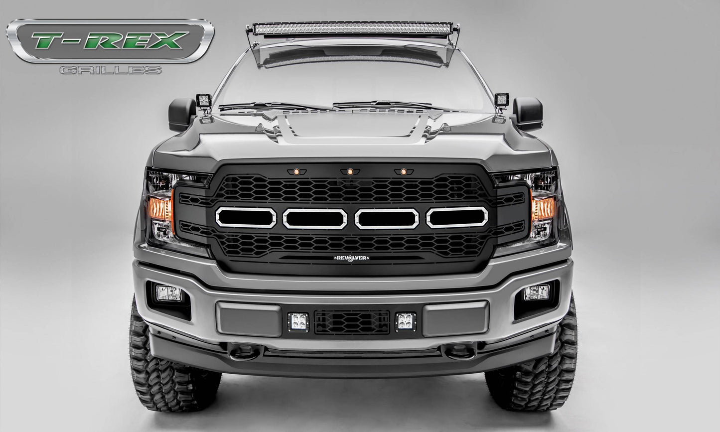 T-REX Grilles 6515851 Black Mild Steel Laser Cut Pattern Grille Fits 2018-2020 Ford F-150