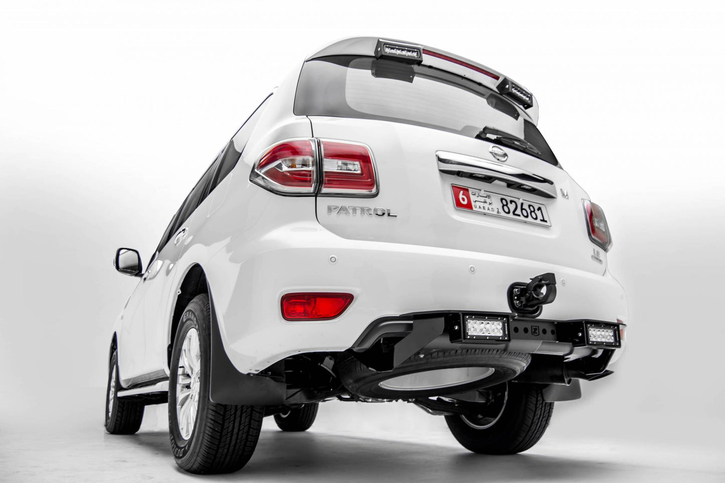 ZROADZ Z387871-KIT Black Mild Steel Rear Bumper LED Kit Fits 2010-2017 Nissan Patrol Y62