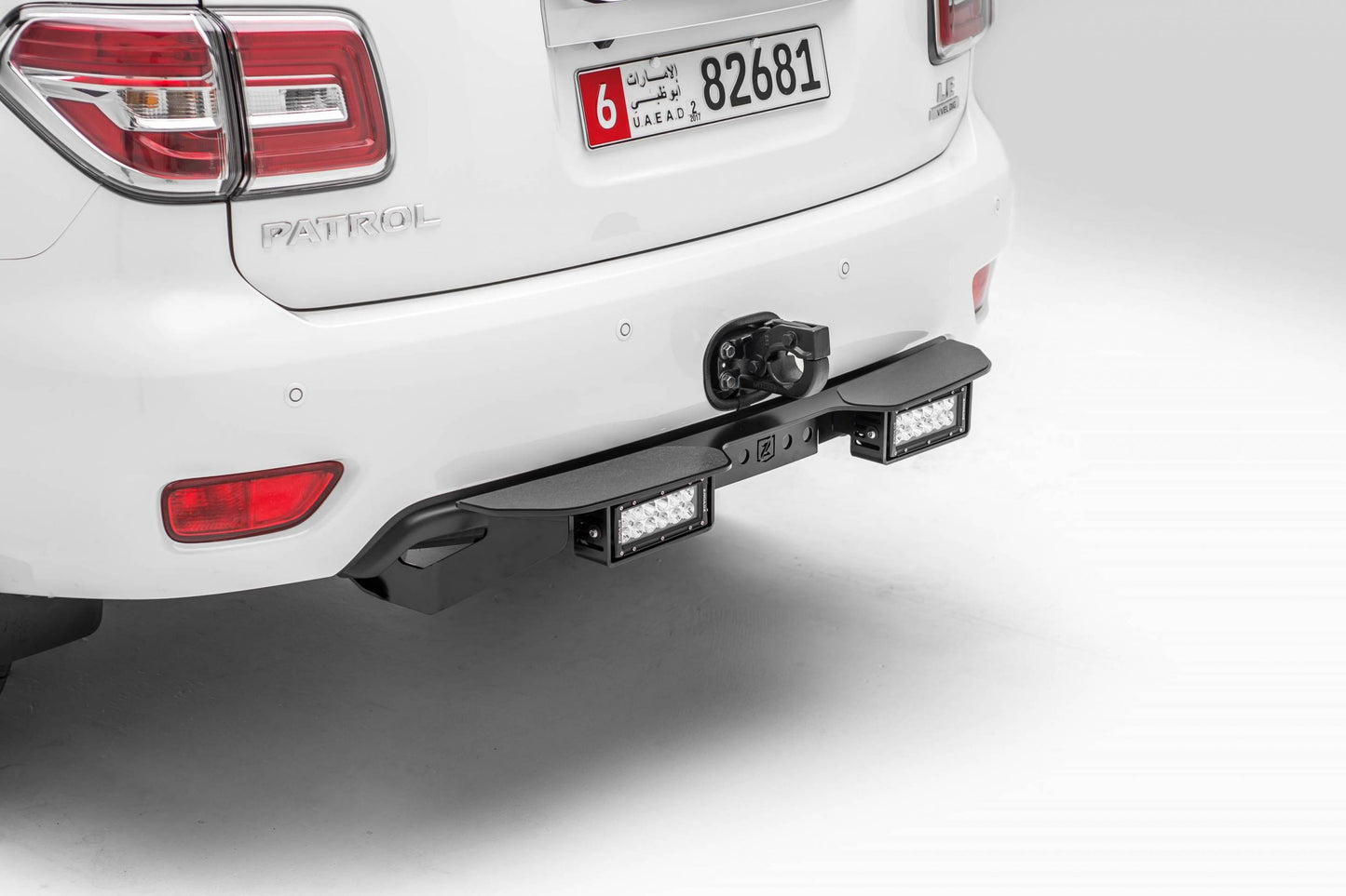 ZROADZ Z387871-KIT Black Mild Steel Rear Bumper LED Kit Fits 2010-2017 Nissan Patrol Y62