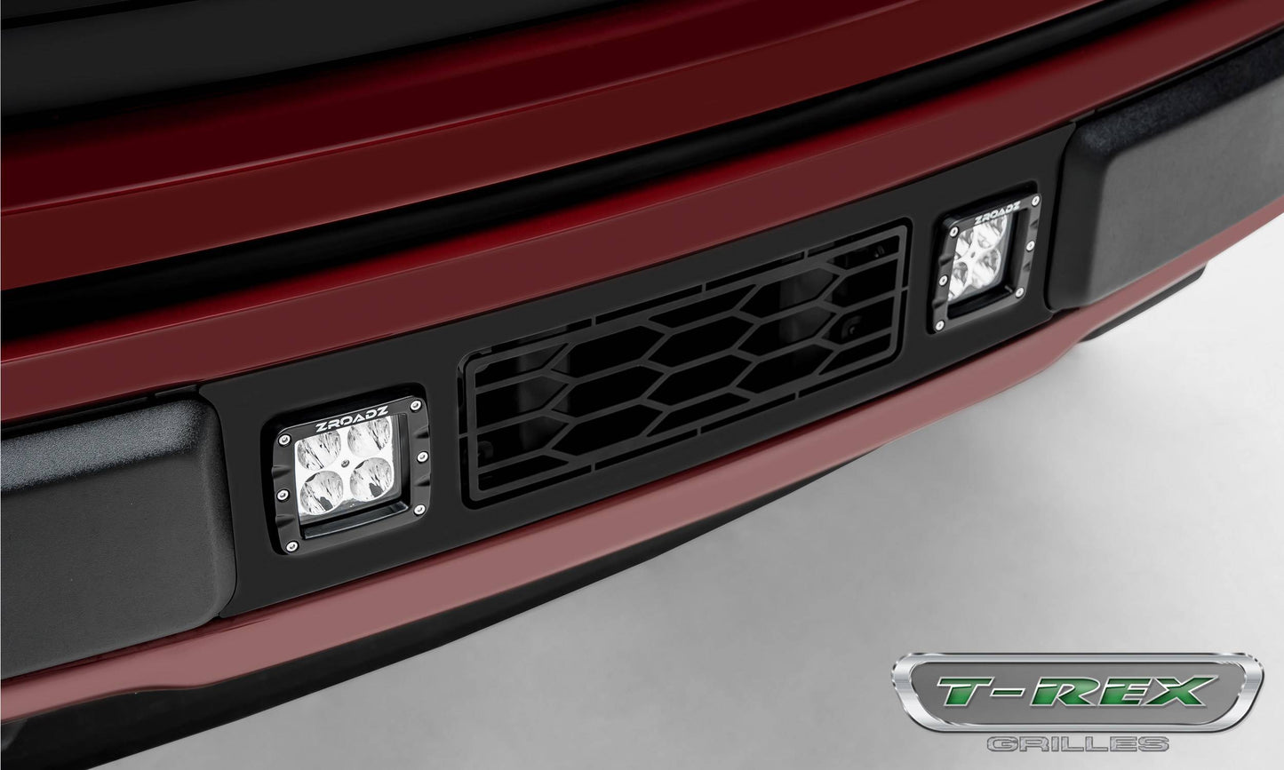 T-REX Grilles 6525751 Black Mild Steel Laser Cut Pattern Bumper Grille Fits 2018-2020 Ford F-150 Limited F-150 Lariat