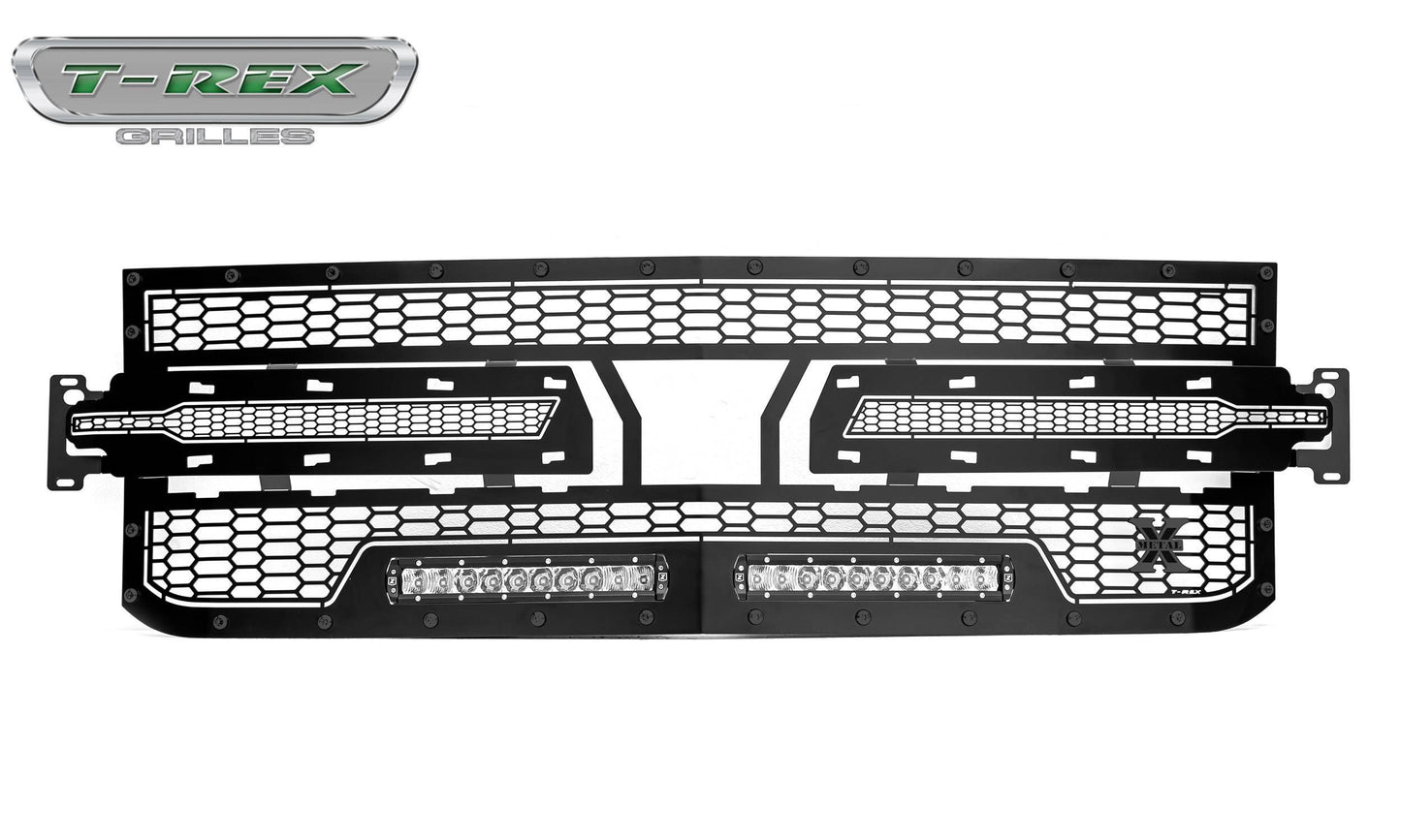 T-REX Grilles 7311261-BR Black Mild Steel Laser Cut Pattern Grille Fits 2019-2022 Chevrolet Silverado 1500