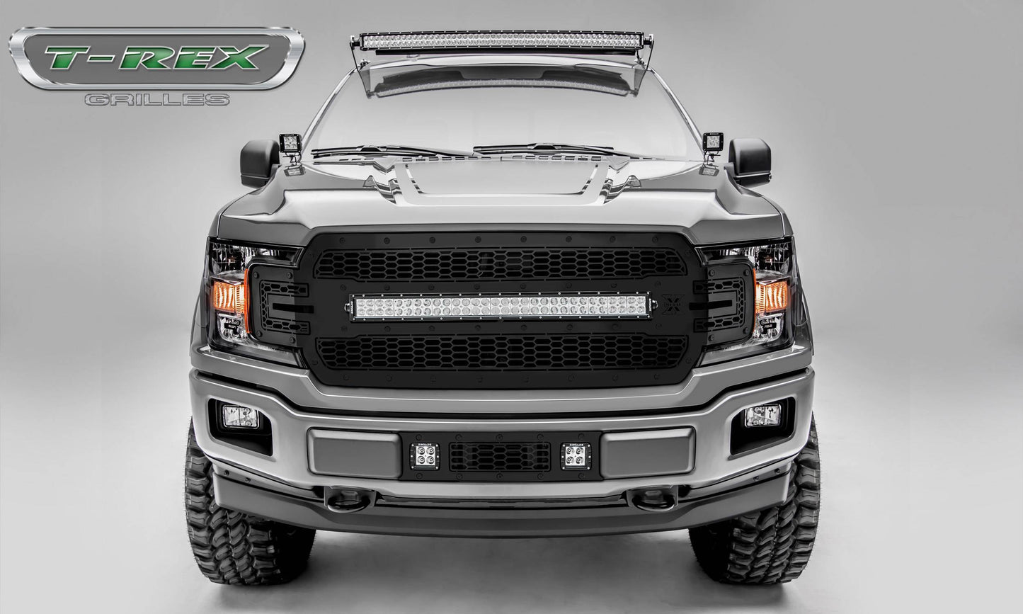 T-REX Grilles 7315711-BR Black Mild Steel Laser Cut Pattern Grille Fits 2018-2020 Ford F-150