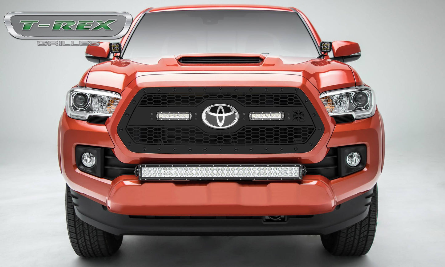 T-REX Grilles 7319511-BR Black Mild Steel Laser Cut Pattern Grille Fits 2018-2023 Toyota Tacoma