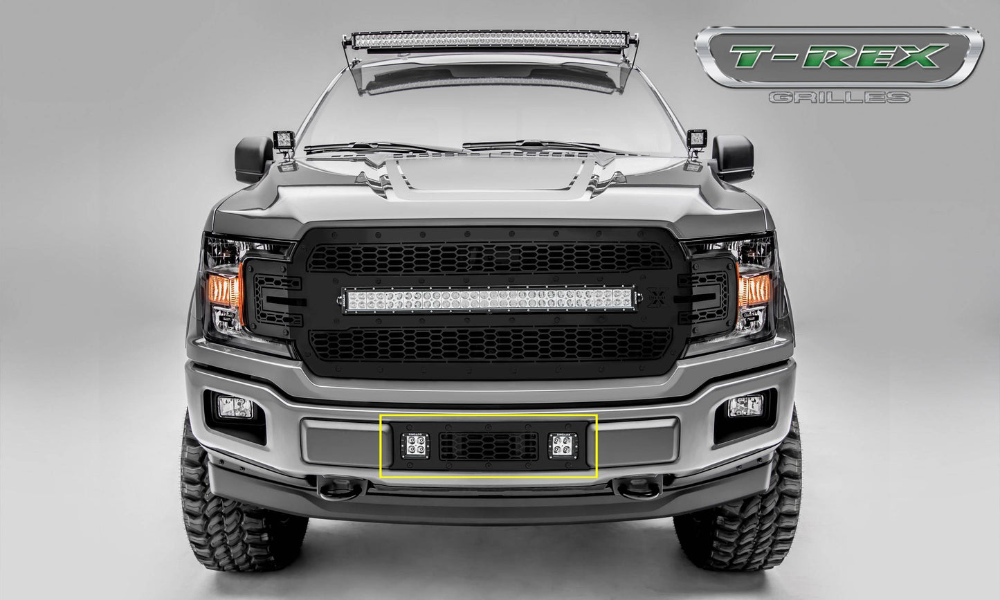 T-REX Grilles 7325711-BR Black Mild Steel Laser Cut Pattern Bumper Grille Fits 2018-2020 Ford F-150 Limited F-150 Lariat