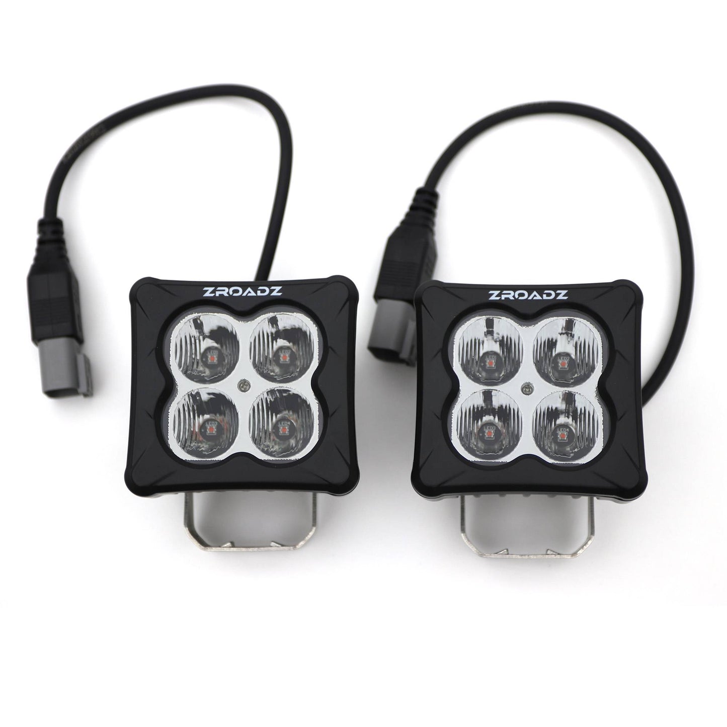 ZROADZ Z30BC12W-D3A-2 Black Cast Aluminum/Polucarbonate Lens Pod Light Light Set