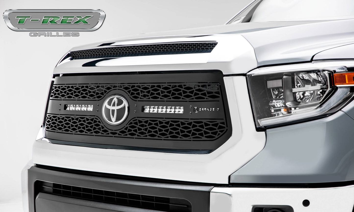 T-REX Grilles Z319661 Black Mild Steel Laser Cut Pattern Grille Fits 2018-2021 Toyota Tundra
