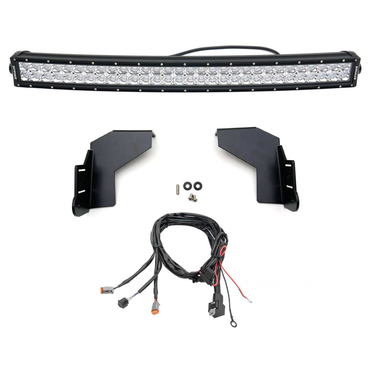 ZROADZ Z325472-KIT Black Mild Steel Front Bumper Top LED Kit Fits 2017-2019 Ford F-250 F-350 F-450 F-550