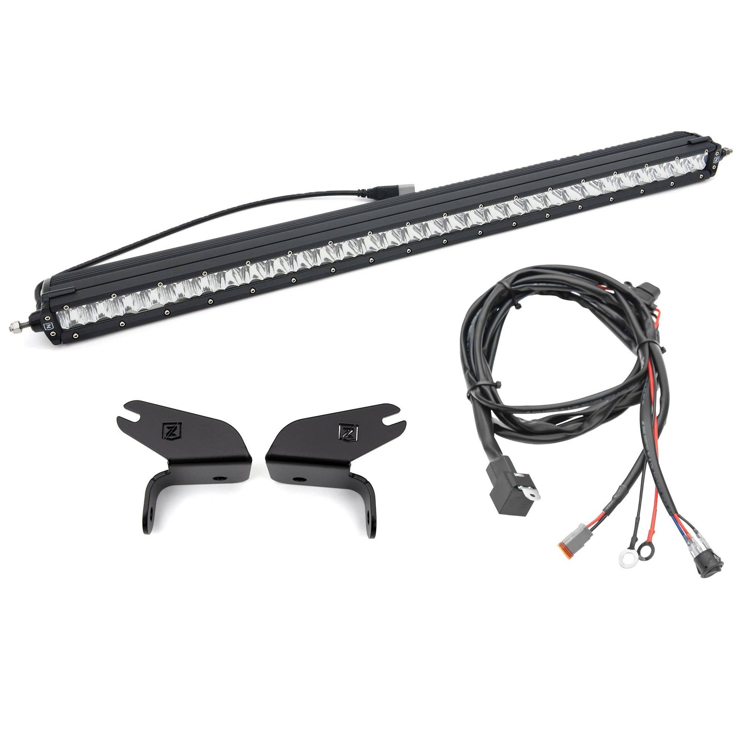 ZROADZ Z325421-KIT Black Mild Steel Front Bumper Top LED Kit Fits 2021-2023 Ford Bronco