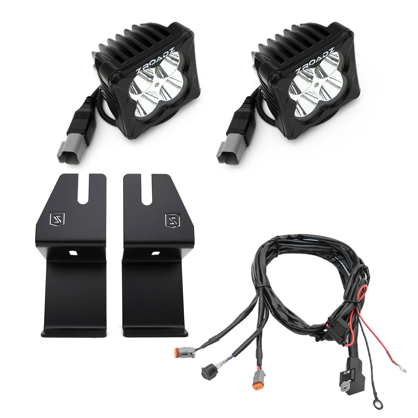 ZROADZ Z385401-KITA Black Mild Steel Rear Bumper LED Kit Fits 2021-2023 Ford Bronco