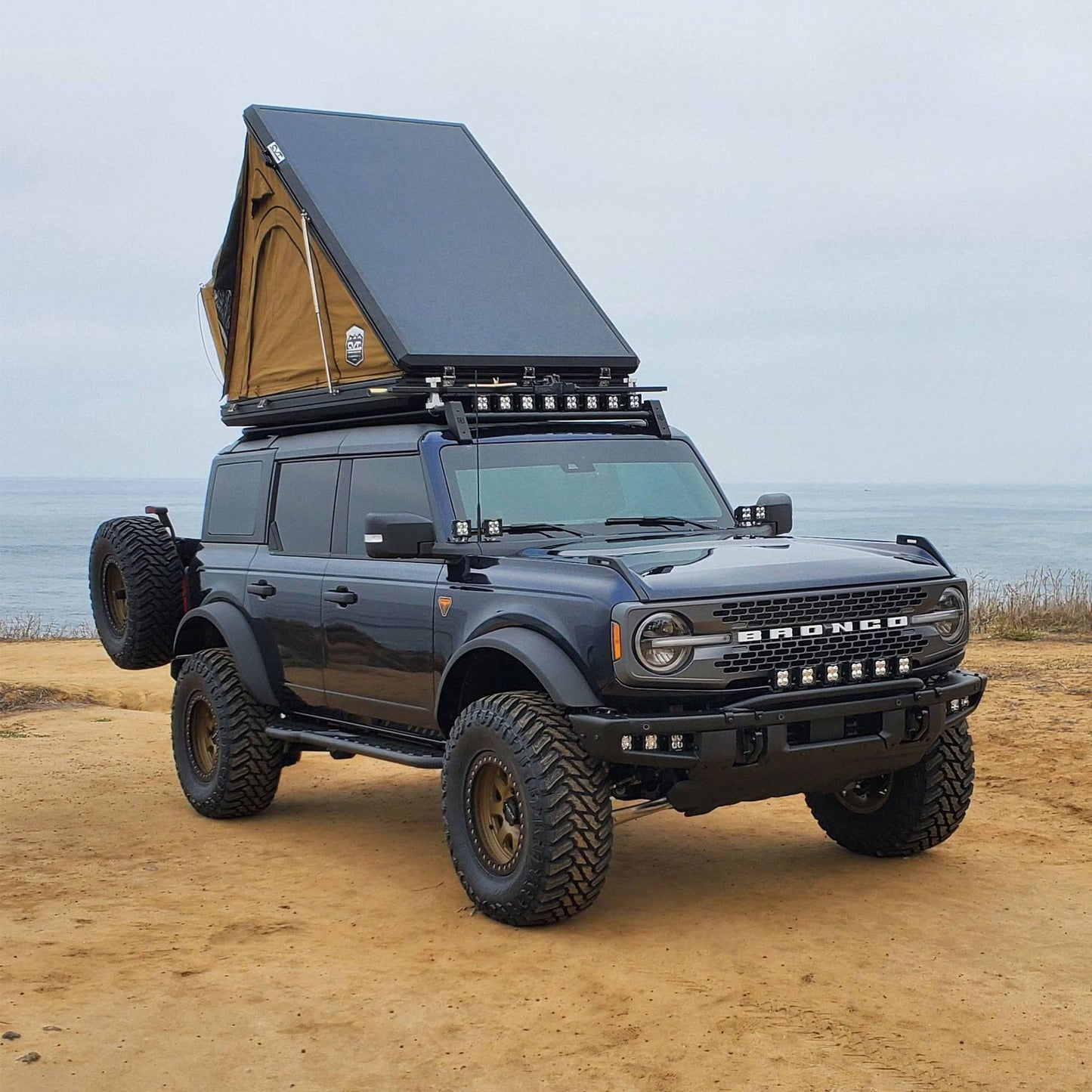 ZROADZ Z845411 Black Mild Steel Roof Rack Fits 2021-2023 Ford Bronco