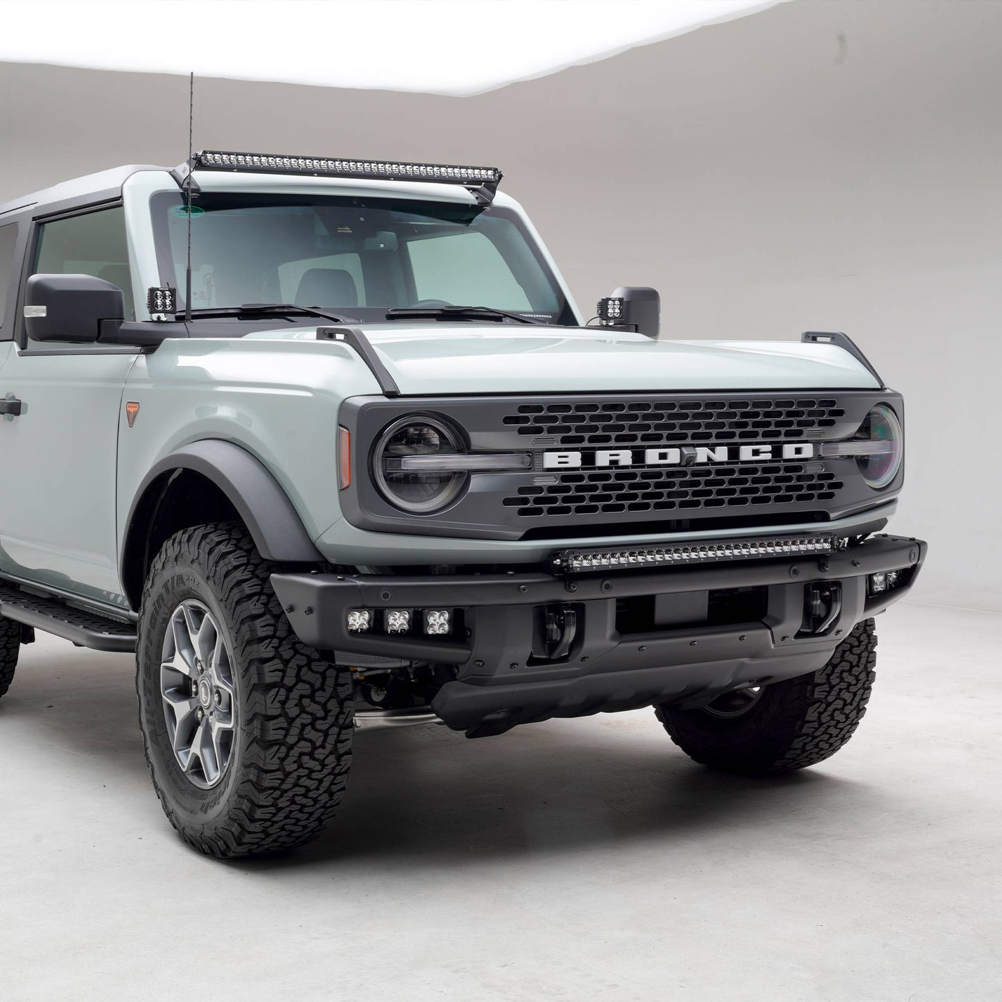 ZROADZ Z325421-KIT Black Mild Steel Front Bumper Top LED Kit Fits 2021-2023 Ford Bronco
