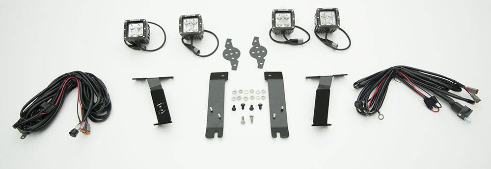 ZROADZ Z365462-KIT4 Black Mild Steel Hood Hinge LED Kit Fits 2011-2016 Ford F-250 F-350 F-450 F-550