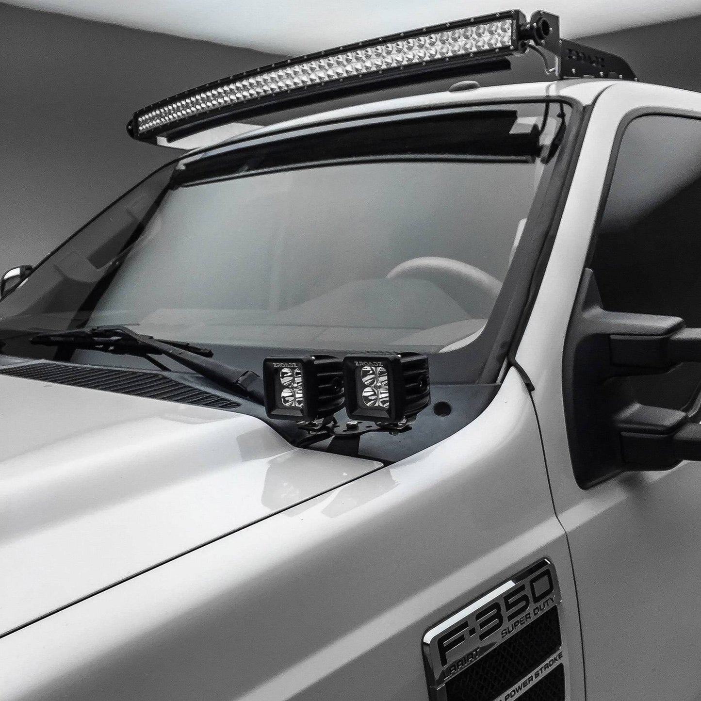 ZROADZ Z365631-KIT4 Black Mild Steel Hood Hinge LED Kit Fits 2008-2010 Ford F-250 F-350 F-450 F-550