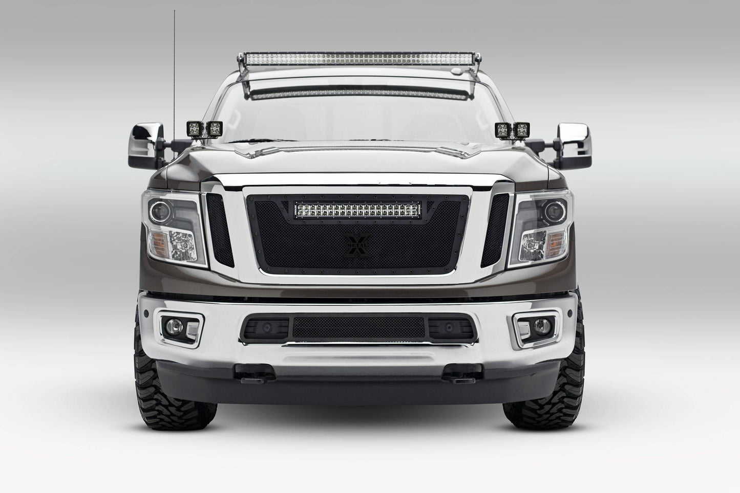 ZROADZ Z367581-KIT4 Black Mild Steel Hood Hinge LED Kit Fits 2016-2019 Nissan Titan