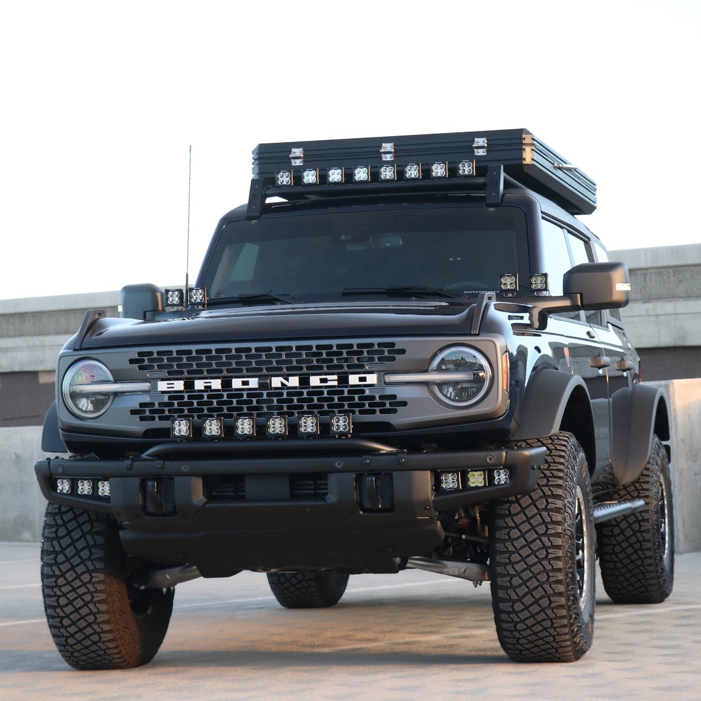 ZROADZ Z365401-KIT4 Black Mild Steel A Pillar LED Kit Fits 2021-2023 Ford Bronco