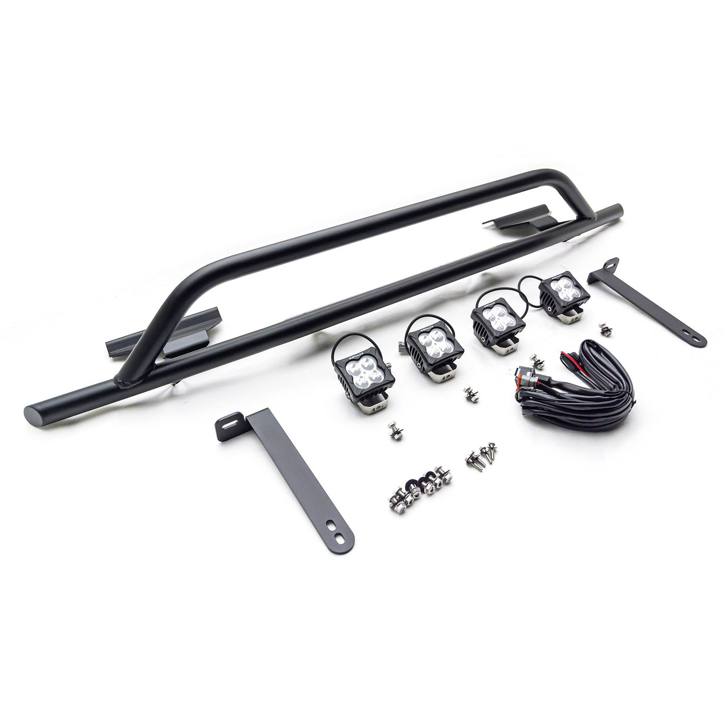 ZROADZ Z329661-KIT Black Mild Steel Front Bumper Top Tube LED Kit Fits 2014-2021 Toyota Tundra