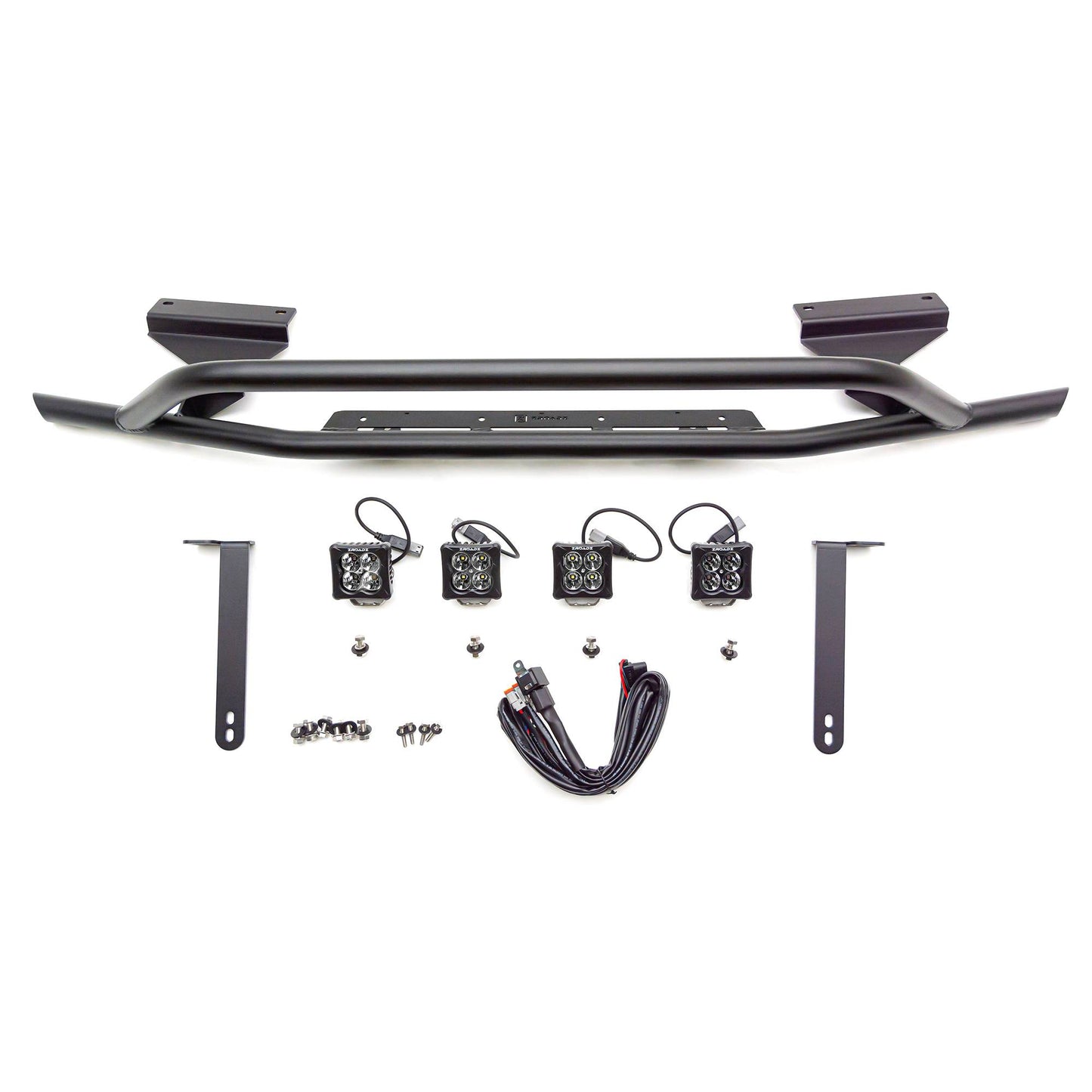 ZROADZ Z329661-KITAW Black Mild Steel Front Bumper Top Tube LED Kit Fits 2014-2021 Toyota Tundra