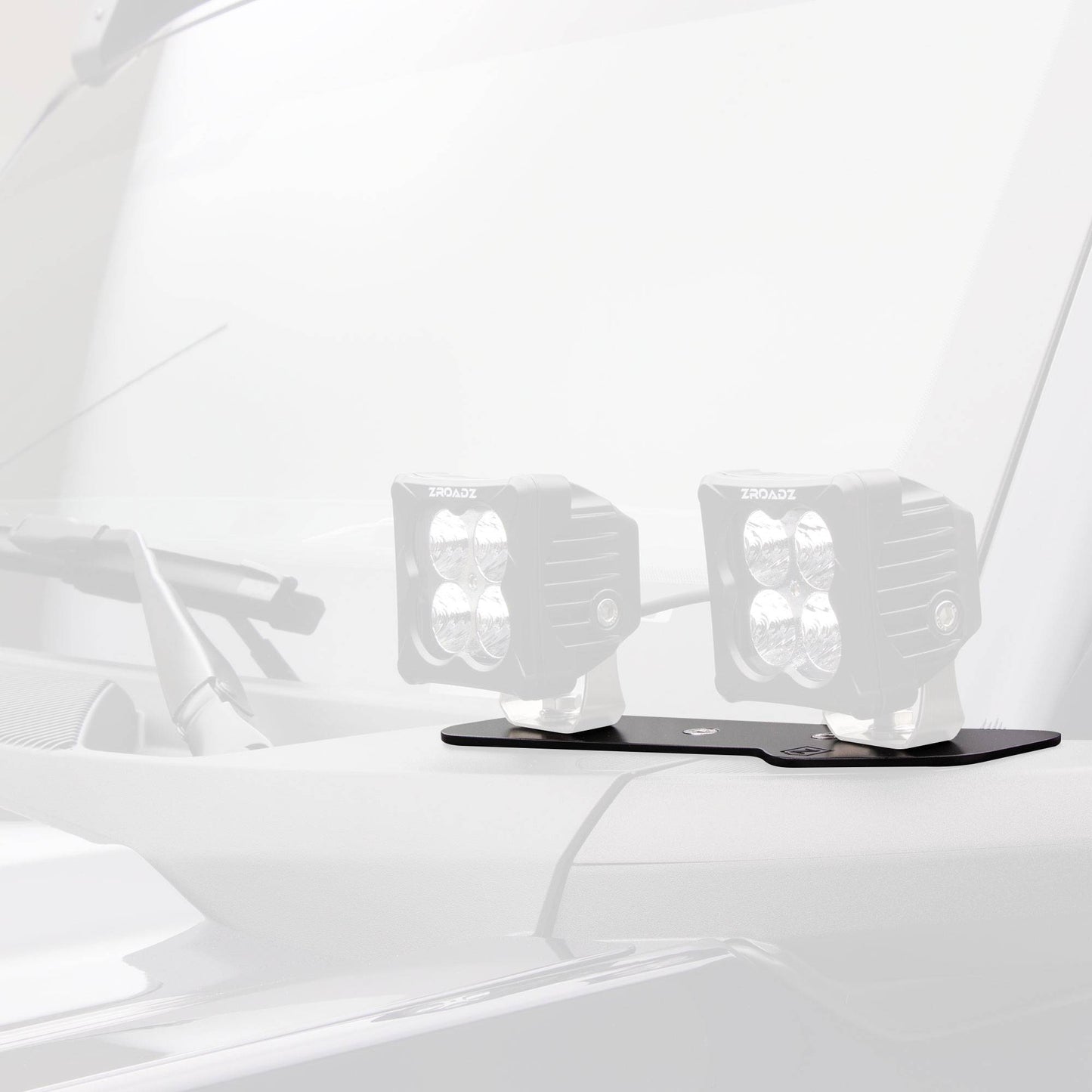 ZROADZ Z365401-BK4 Black Mild Steel A Pillar LED Bracket Fits 2021-2023 Ford Bronco