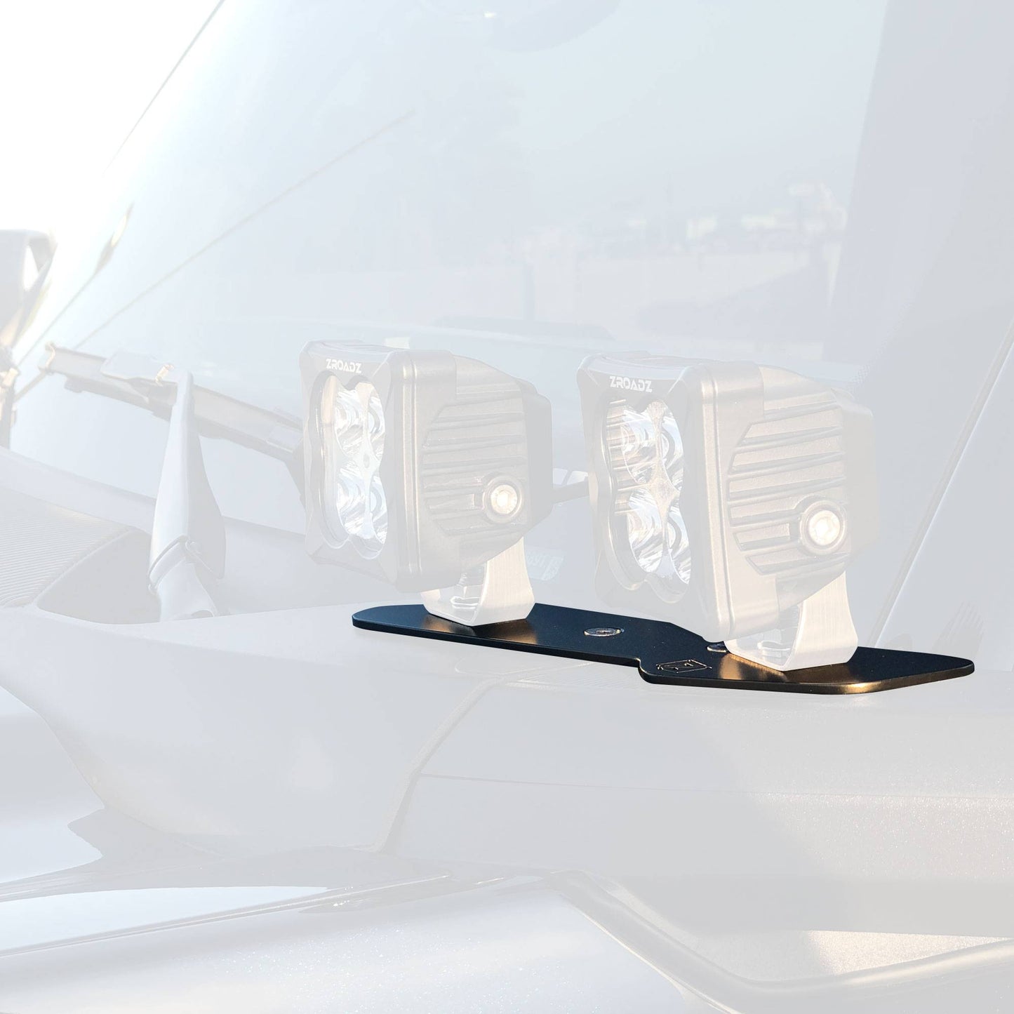 ZROADZ Z365401-BK4 Black Mild Steel A Pillar LED Bracket Fits 2021-2023 Ford Bronco