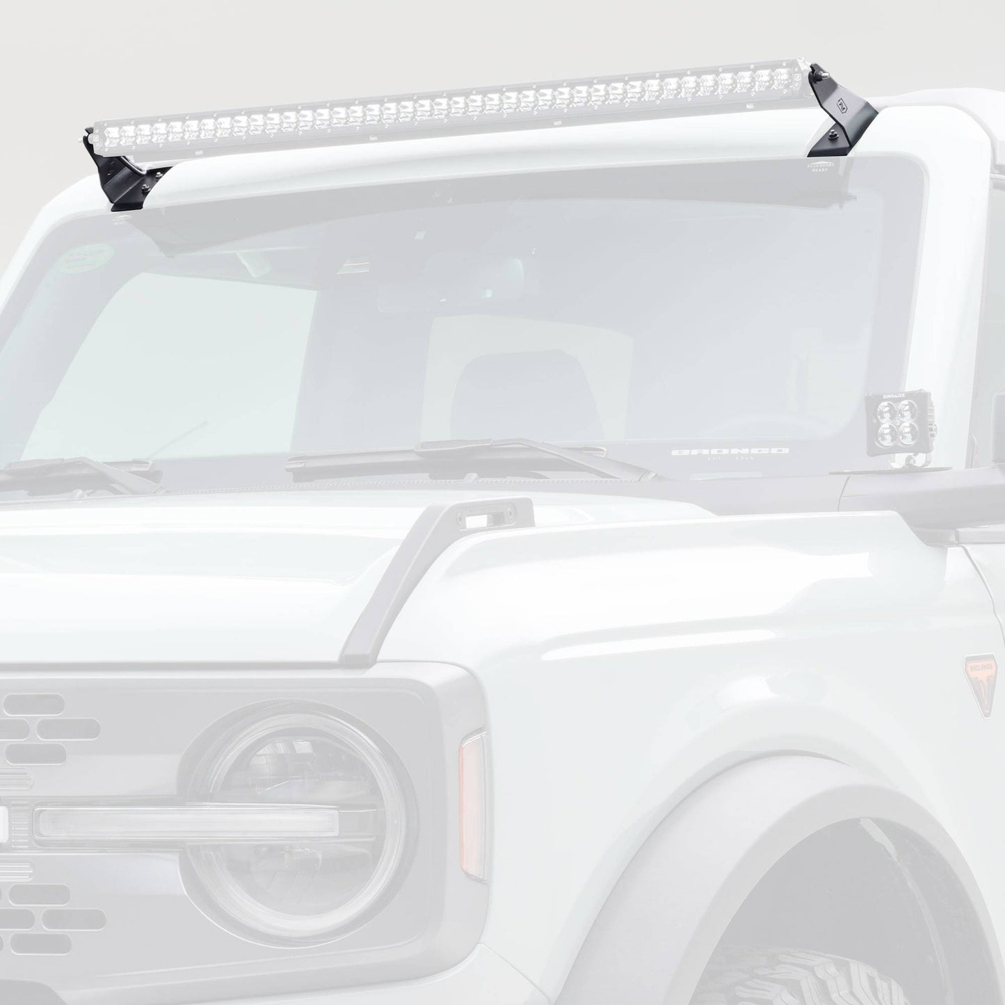 ZROADZ Z335401 Black Mild Steel Front Roof LED Bracket Fits 2021-2023 Ford Bronco