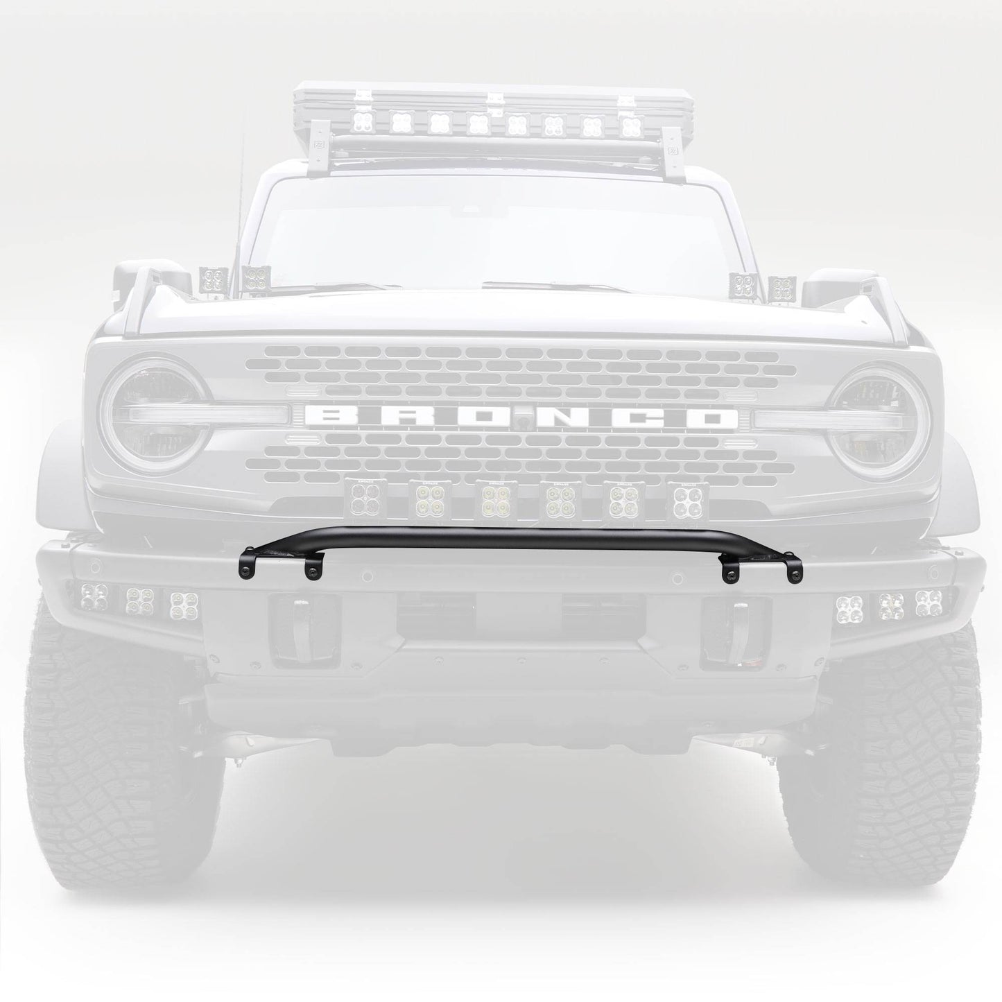 ZROADZ Z325431 Black Mild Steel Front Bumper Top LED Bracket Fits 2021-2023 Ford Bronco