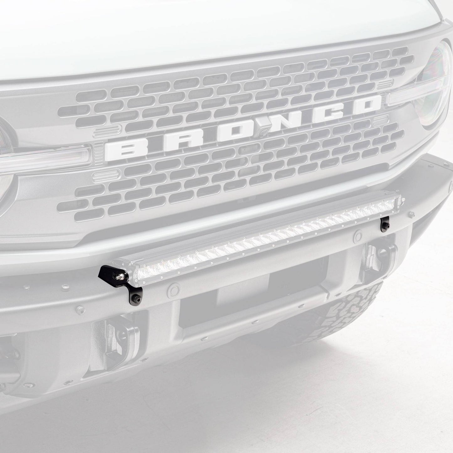 ZROADZ Z325421 Black Mild Steel Front Bumper Top LED Bracket Fits 2021-2023 Ford Bronco