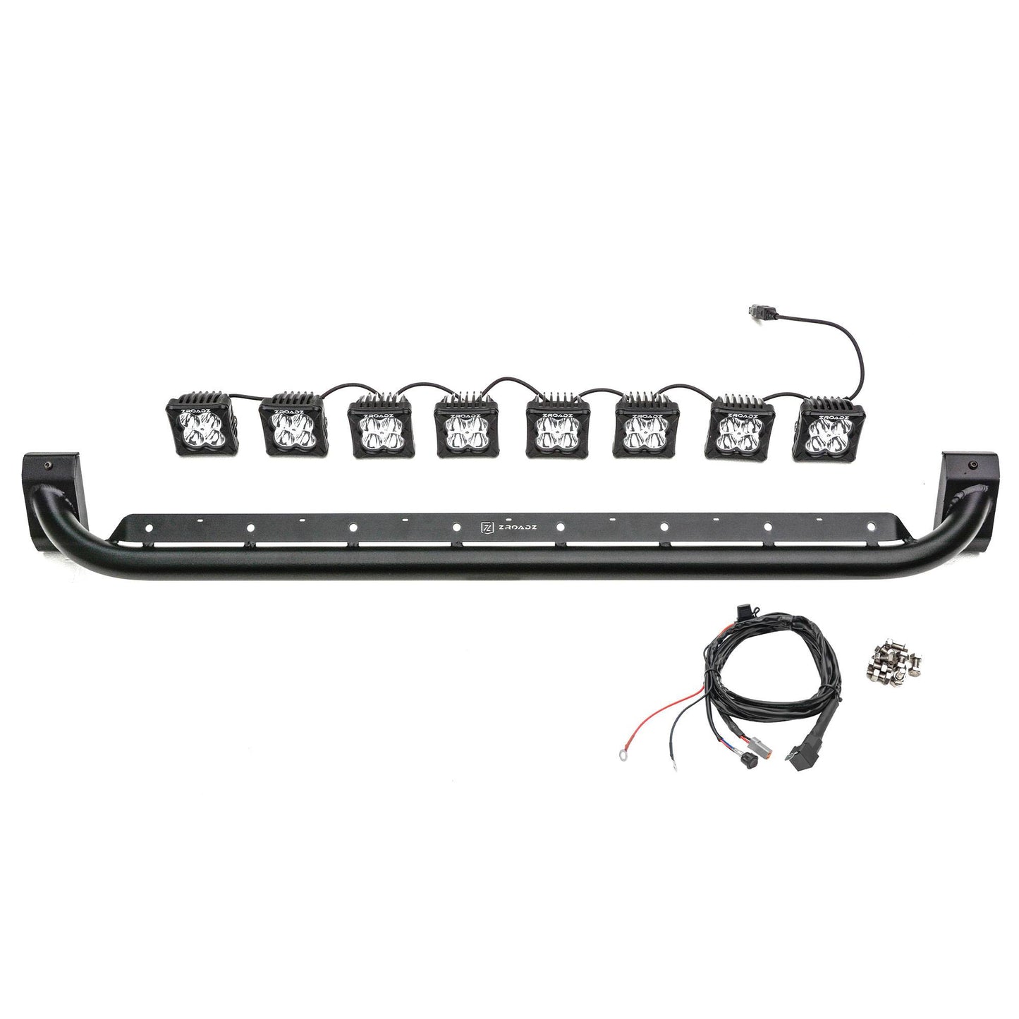 ZROADZ Z935401-KIT Black Mild Steel Front Roof LED Kit Fits 2021-2023 Ford Bronco