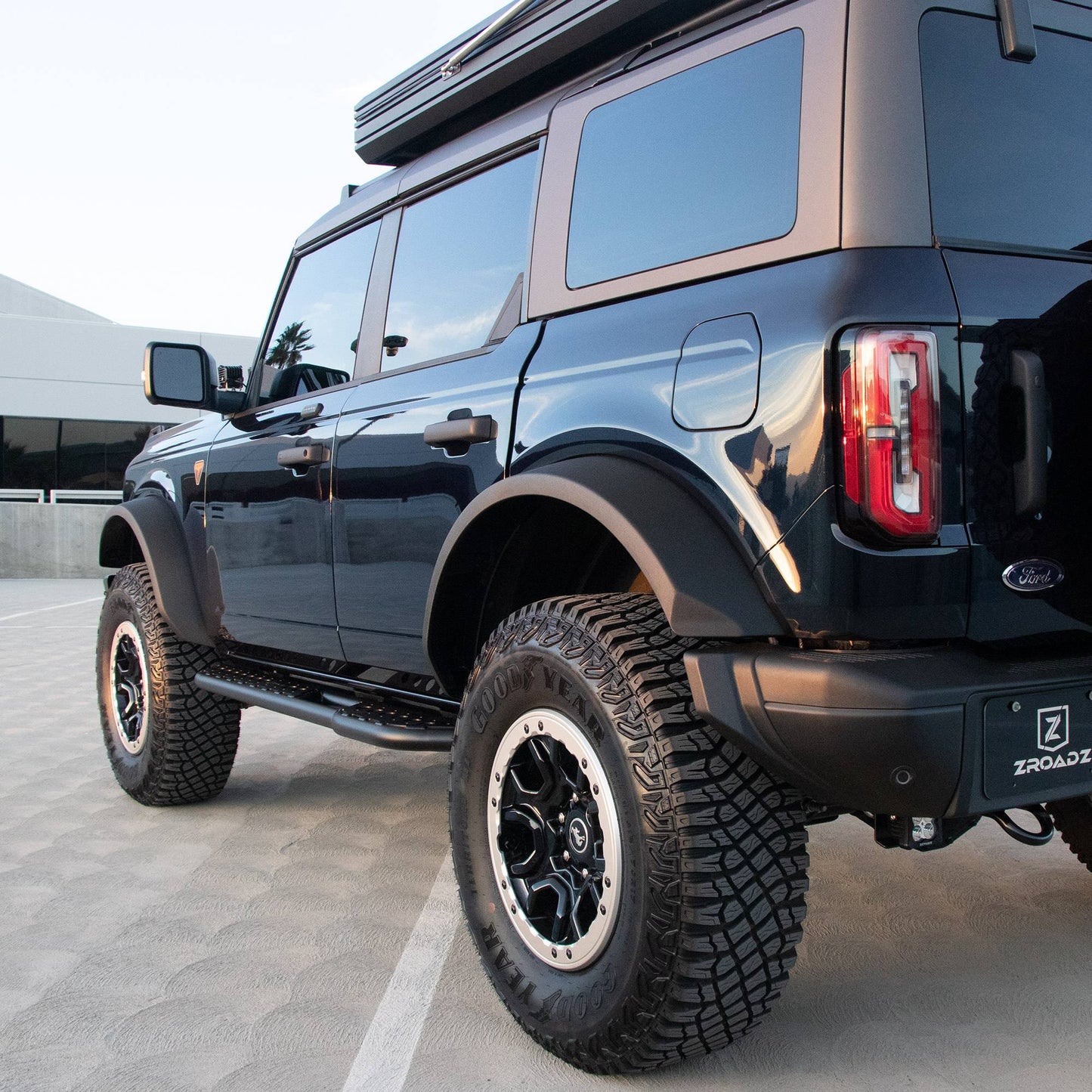 ZROADZ Z745401 Black Mild Steel TrailX.R1 Sliders Fits 2021-2023 Ford Bronco