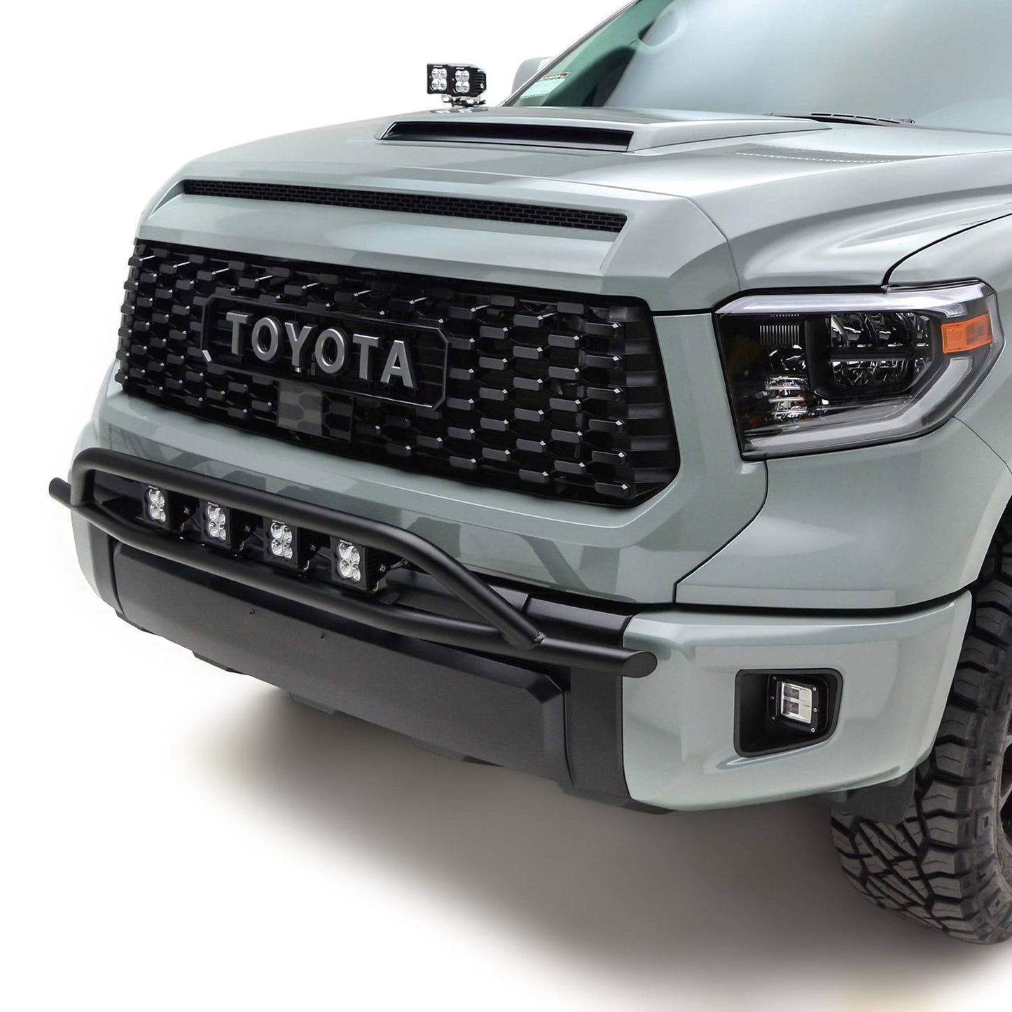 ZROADZ Z329661-KIT Black Mild Steel Front Bumper Top Tube LED Kit Fits 2014-2021 Toyota Tundra