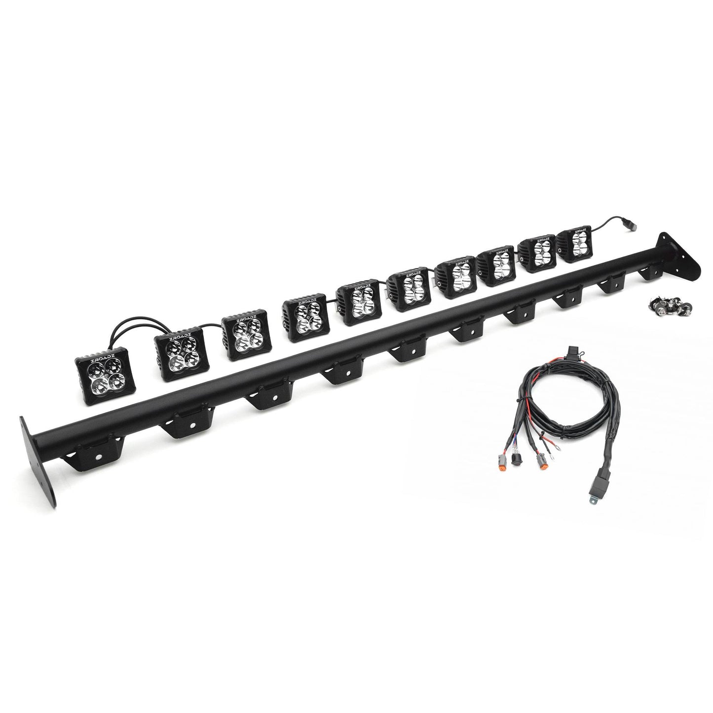 ZROADZ Z934831-KITAW Black Mild Steel Front Roof LED Kit Fits 2019-2023 Jeep Gladiator