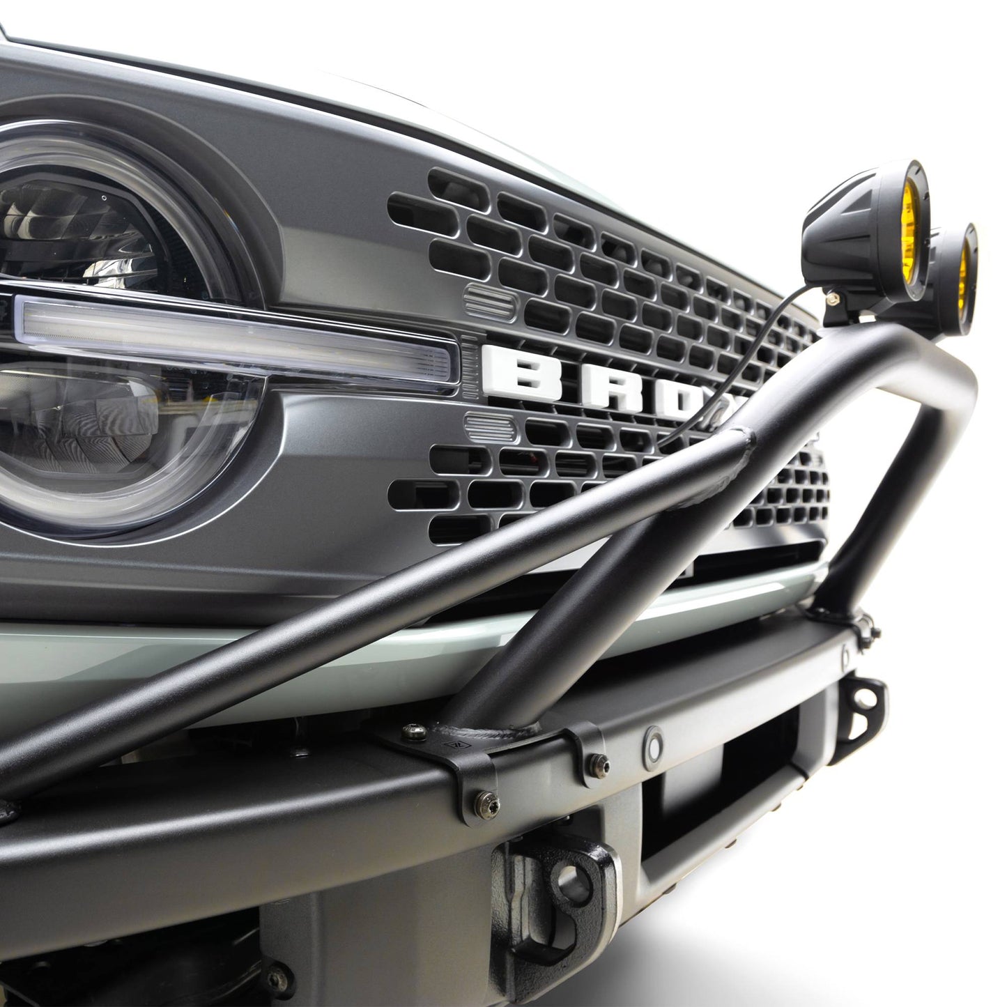 ZROADZ Z325451-KITA Black Mild Steel Front Bumper Top (Large Hoop) LED Kit Fits 2021-2023 Ford Bronco