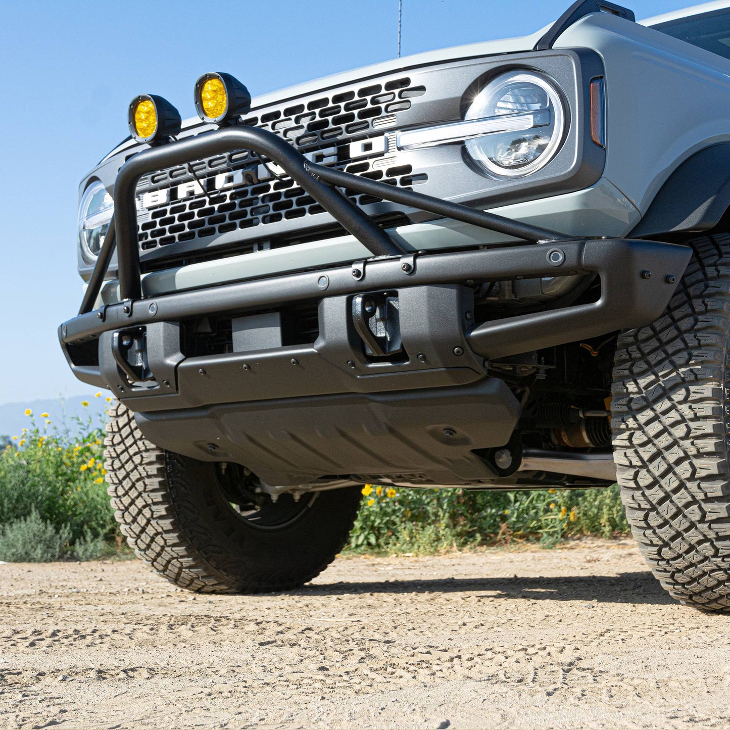 ZROADZ Z325451-KITA Black Mild Steel Front Bumper Top (Large Hoop) LED Kit Fits 2021-2023 Ford Bronco