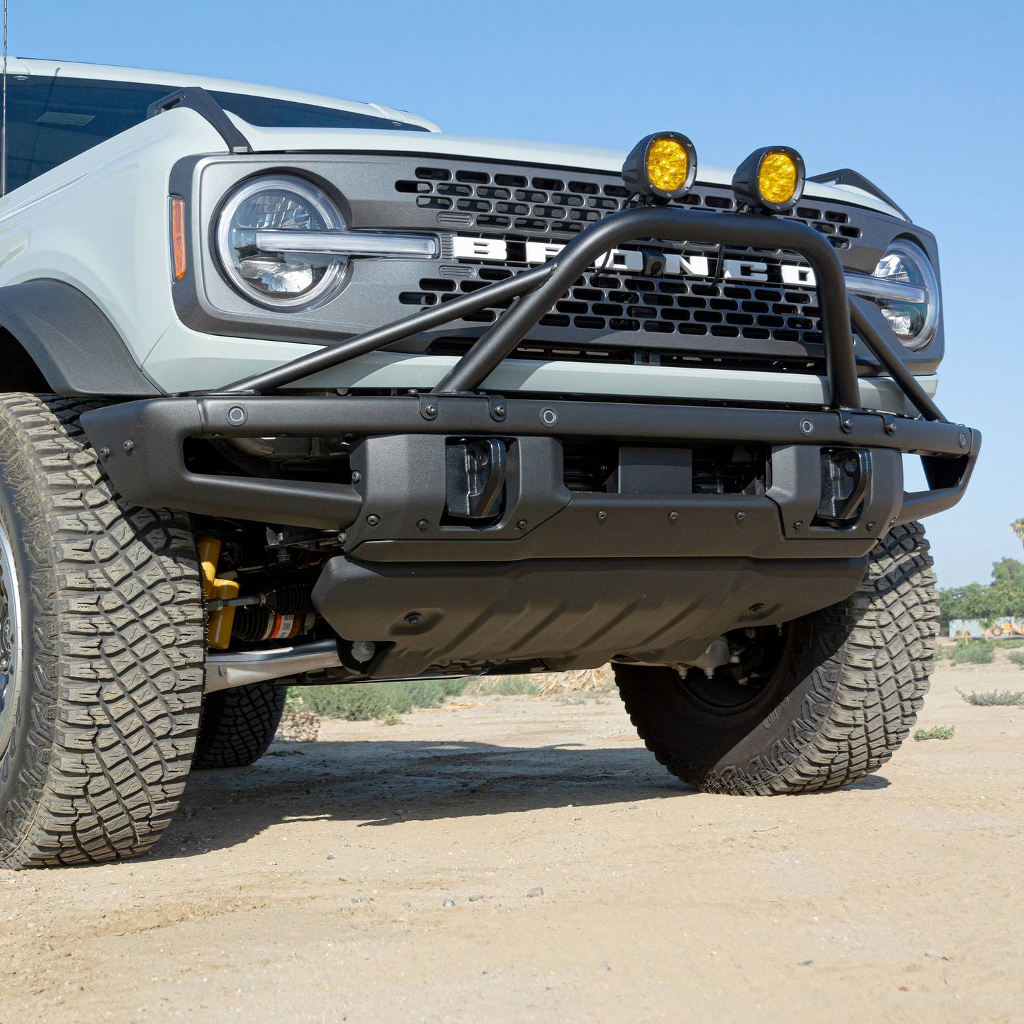 ZROADZ Z325451-KITA Black Mild Steel Front Bumper Top (Large Hoop) LED Kit Fits 2021-2023 Ford Bronco
