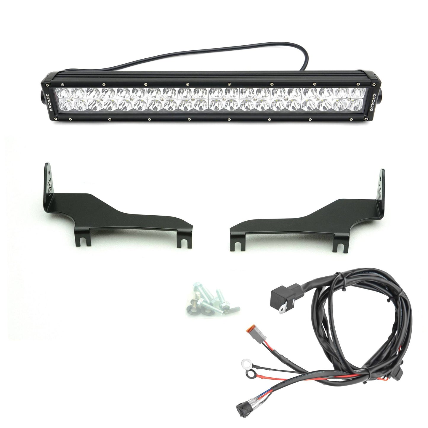 ZROADZ Z325661-KIT Black Mild Steel Front Bumper Center LED Kit Fits 2010-2014 Ford F-150 Raptor