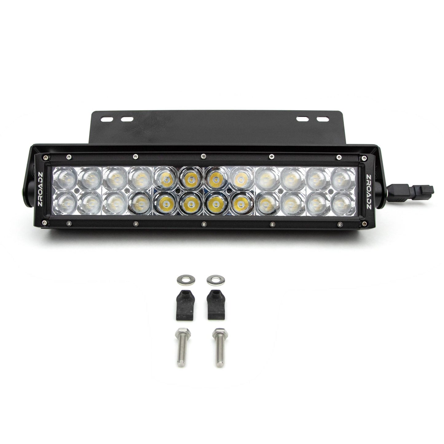 ZROADZ Z325571-KIT Black Mild Steel Front Bumper Center LED Kit Fits 2020-2022 Ford F-250 F-350 F-450 F-550