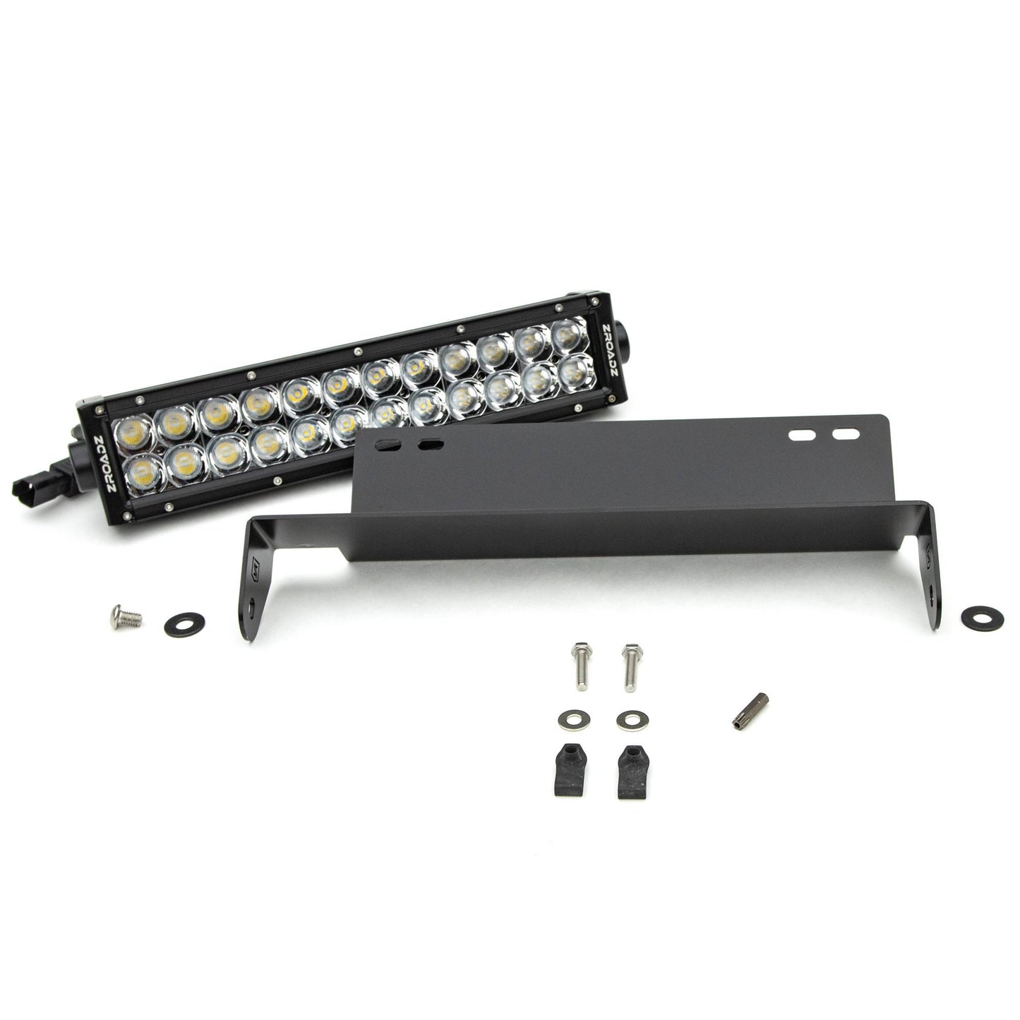 ZROADZ Z325571-KIT Black Mild Steel Front Bumper Center LED Kit Fits 2020-2022 Ford F-250 F-350 F-450 F-550