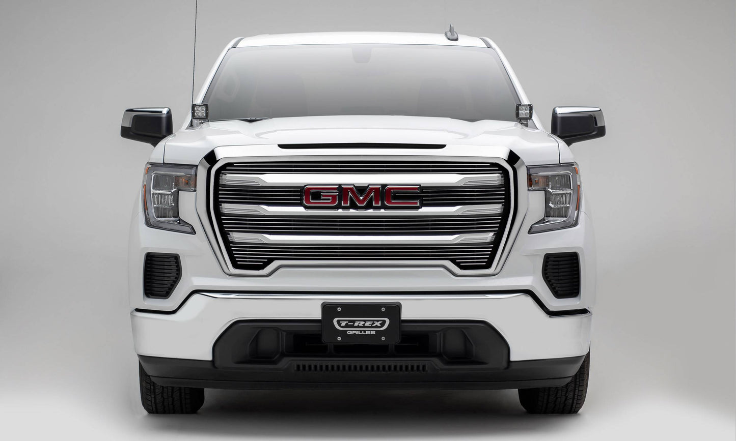 T-REX Grilles 21213 Polished Aluminum Horizontal Grille Fits 2019-2022 GMC Sierra 1500 Sierra 1500 SLE Sierra 1500 Elevation