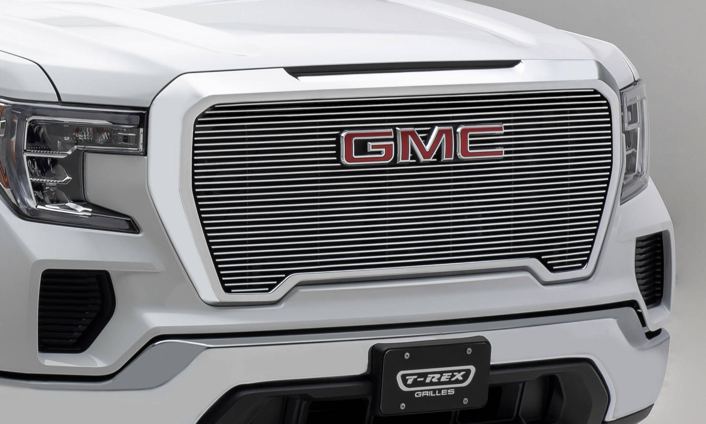 T-REX Grilles 20214 Polished Aluminum Horizontal Grille Fits 2019-2022 GMC Sierra 1500 SLE Sierra 1500 SLT Sierra 1500 Eleveation Sierra 1500 AT4 Sierra 1500 Denali