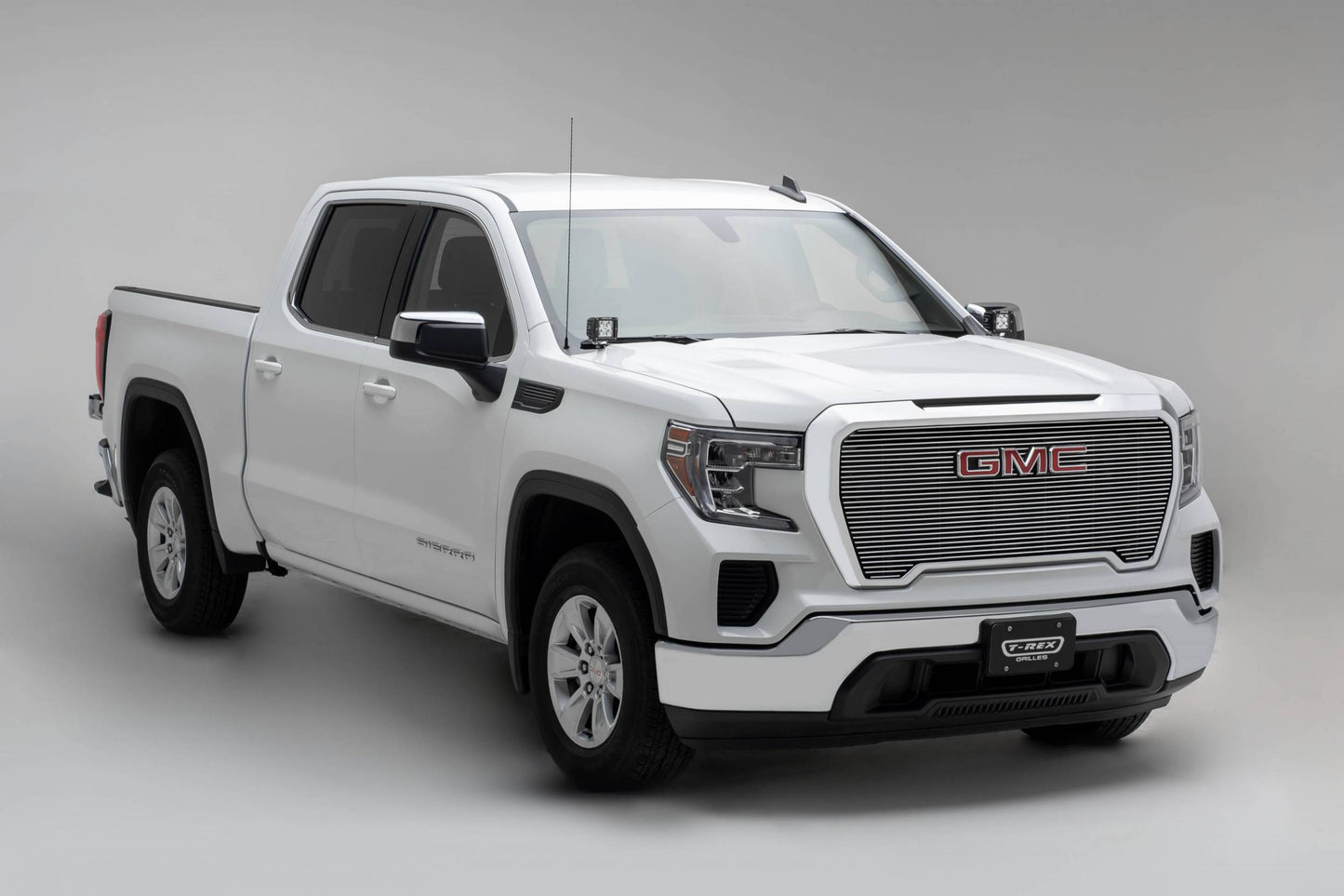 T-REX Grilles 20214 Polished Aluminum Horizontal Grille Fits 2019-2022 GMC Sierra 1500 SLE Sierra 1500 SLT Sierra 1500 Eleveation Sierra 1500 AT4 Sierra 1500 Denali