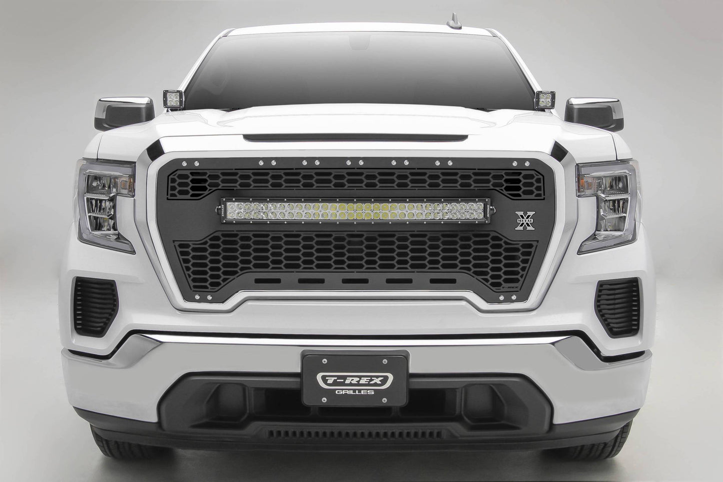 T-REX Grilles 7312281 Black Mild Steel Laser Cut Pattern Grille Fits 2019-2022 GMC Sierra 1500 SLE Sierra 1500 SLT Sierra 1500 Eleveation Sierra 1500 AT4 Sierra 1500 Denali