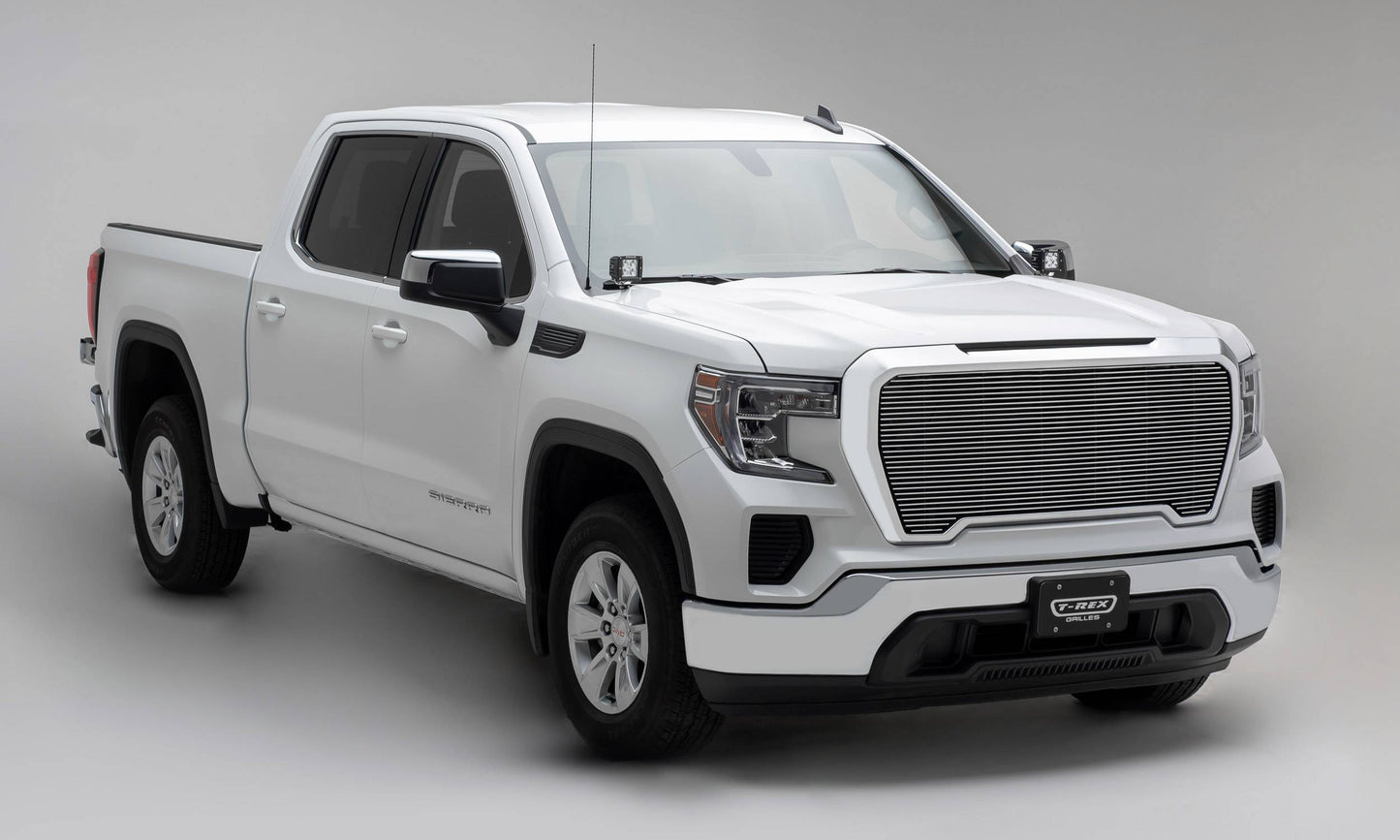 T-REX Grilles 20213 Polished Aluminum Horizontal Grille Fits 2019-2022 GMC Sierra 1500 SLE Sierra 1500 SLT Sierra 1500 Eleveation Sierra 1500 AT4 Sierra 1500 Denali
