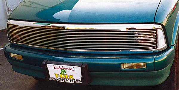 T-REX Grilles 20250 Polished Aluminum Horizontal Phantom Grille Fits 1995-1997 Chevrolet S-10 Blazer