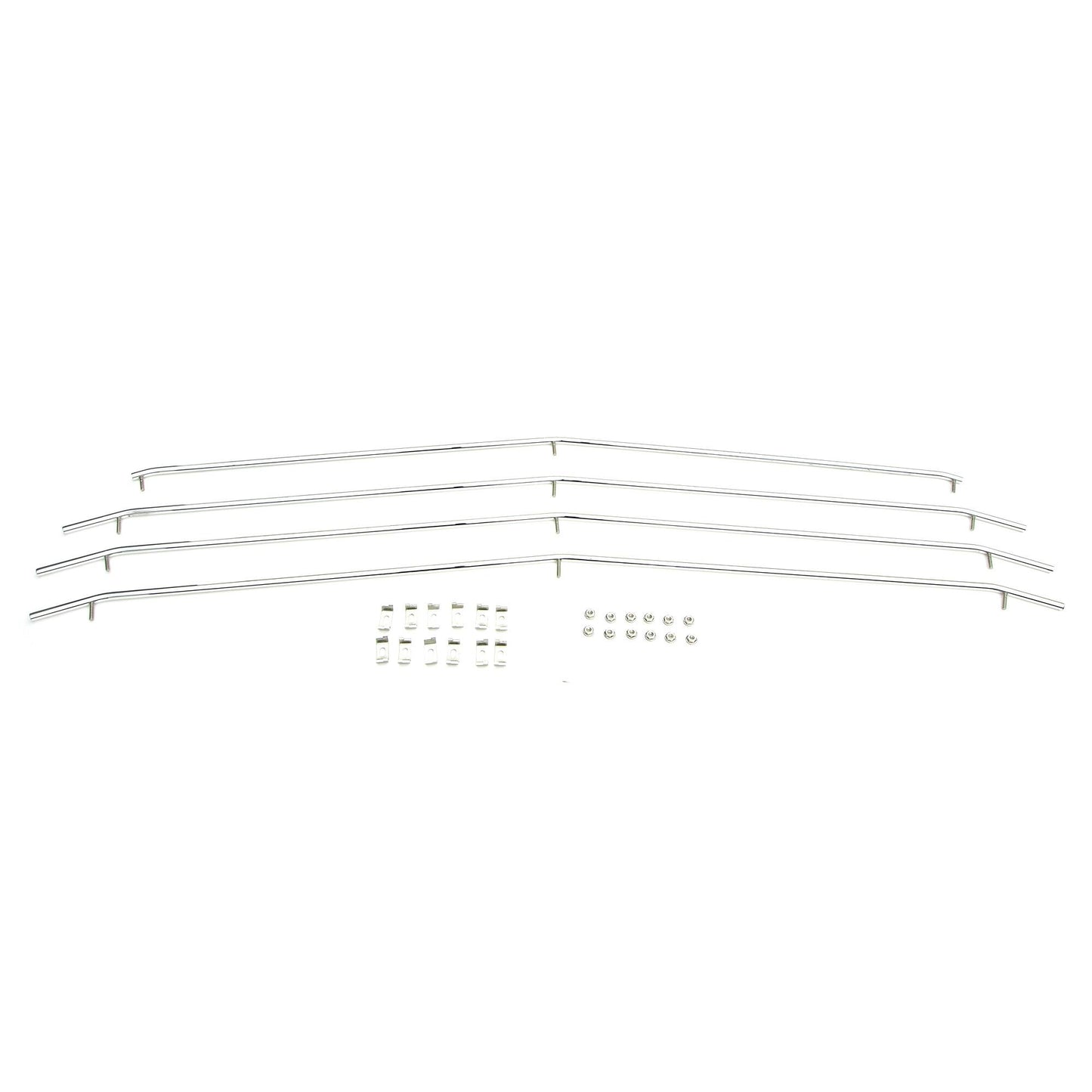 T-REX Grilles 6211232 Polished Aluminum Horizontal Round Grille Fits 2019-2022 Chevrolet Silverado 1500ÊTrail Boss Silverado 1500 RST Silverado 1500 LT