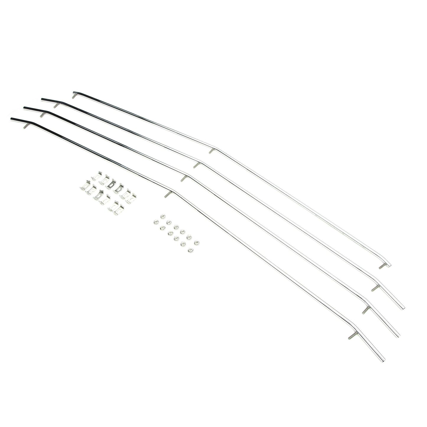 T-REX Grilles 6211232 Polished Aluminum Horizontal Round Grille Fits 2019-2022 Chevrolet Silverado 1500ÊTrail Boss Silverado 1500 RST Silverado 1500 LT