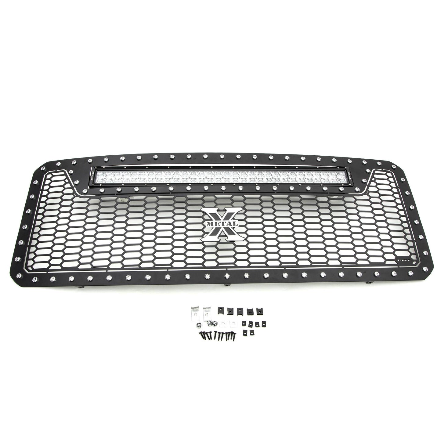 T-REX Grilles 7315461 Black Mild Steel Laser Cut Pattern Grille Fits 2011-2016 Ford F-250 F-350 F-450 F-550